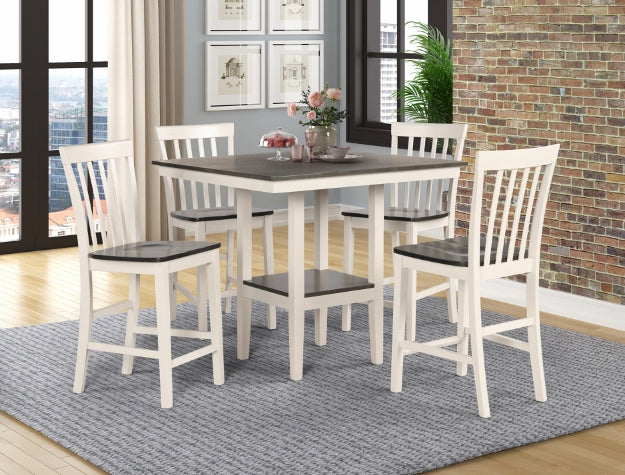 BRODY 5-PK COUNT HT TABLE SET WH/GY