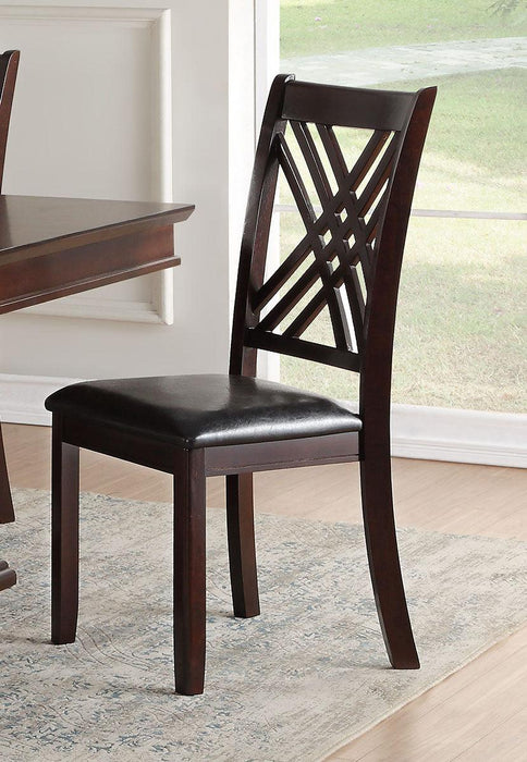 Acme Furniture Katrien Side Chair in Black and Espresso (Set of 2) 71857