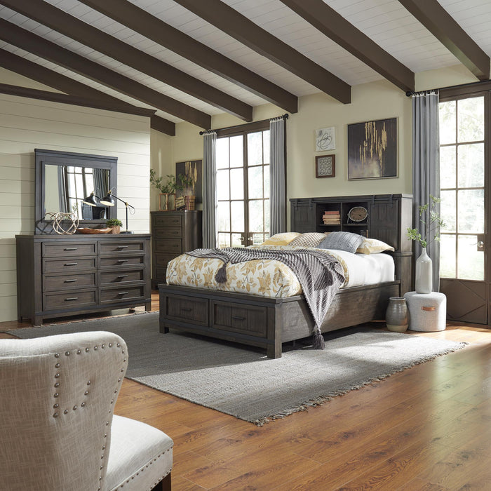 Thornwood Hills King Bookcase Bed, Dresser & Mirror, Chest