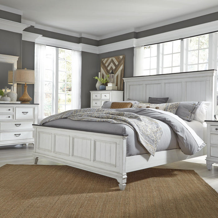 Allyson Park King California Panel Bed, Dresser & Mirror, Chest