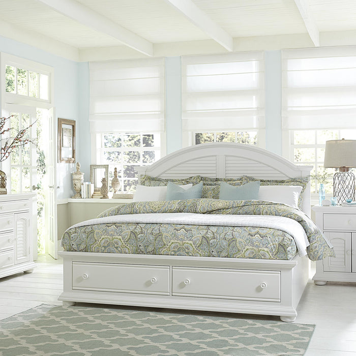 Summer House I Queen Storage Bed, Dresser & Mirror, Nightstand