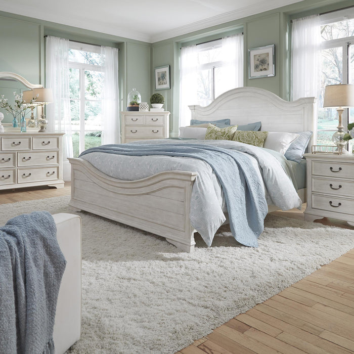 Bayside Queen Panel Bed, Dresser & Mirror, Nightstand