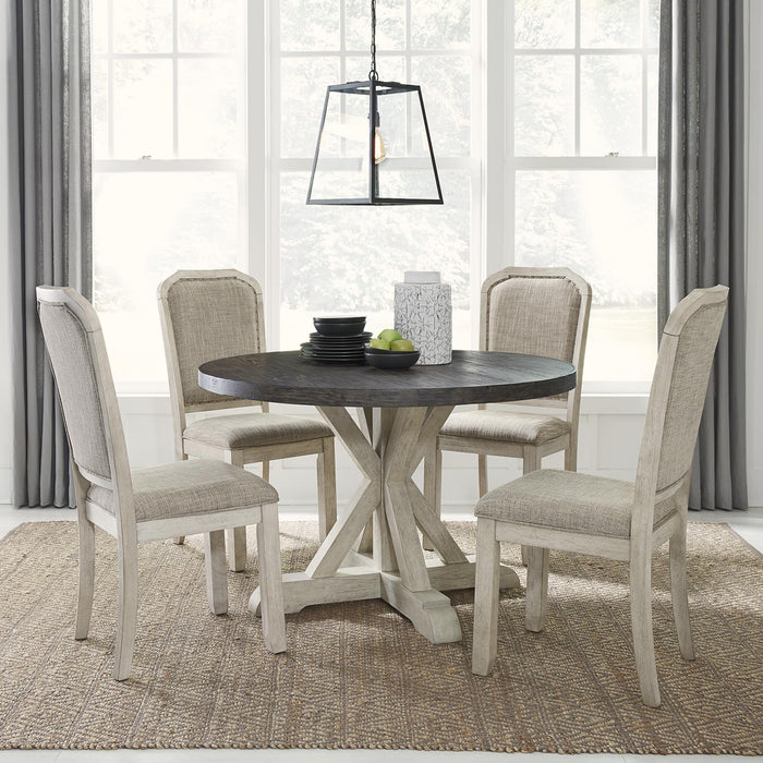 Willowrun 5 Piece Pedestal Table Set