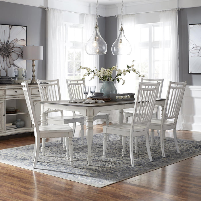 Magnolia Manor Opt 7 Piece Leg Table Set