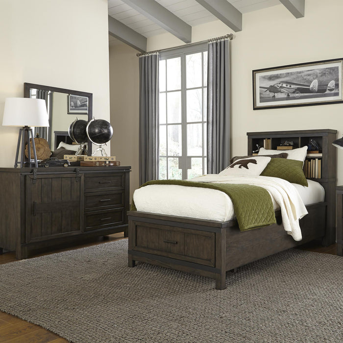 Thornwood Hills Full Bookcase Bed, Dresser & Mirror