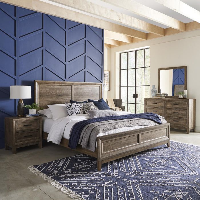 Ridgecrest Queen Panel Bed, Dresser & Mirror, Nightstand