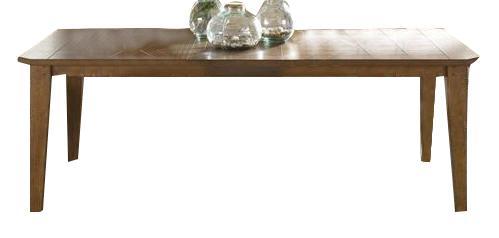 Liberty Furniture Hearthstone Rectangular Leg Table in Rustic Oak Finish