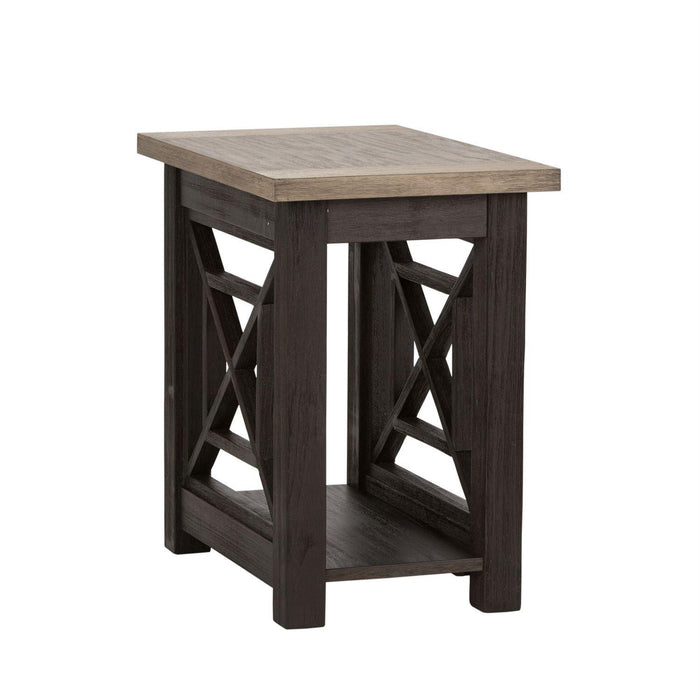 Liberty Heatherbrook Chair Side Table in Charcoal and Ash
