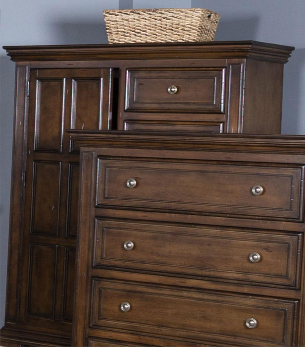 Liberty Furniture Big Valley Door Chest in Brownstone