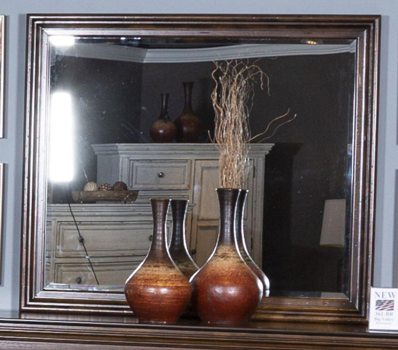 Liberty Furniture Big Valley Mirror in Brownstone