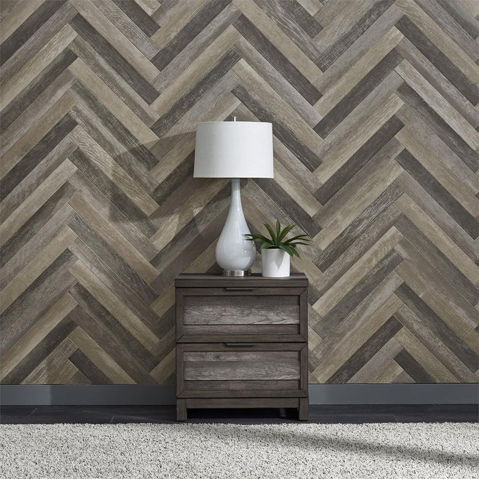 Liberty Furniture Tanners Creek 2 Drawer Nightstand in Greystone