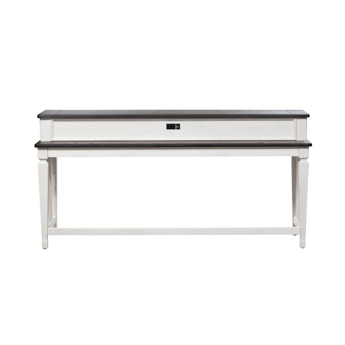 Liberty Allyson Park Console Bar Table in Wirebrushed White