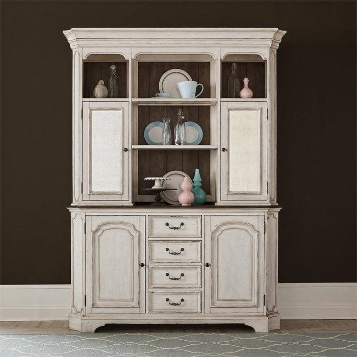 Liberty Furniture Abbey Road Hutch & Buffet in Porcelain White