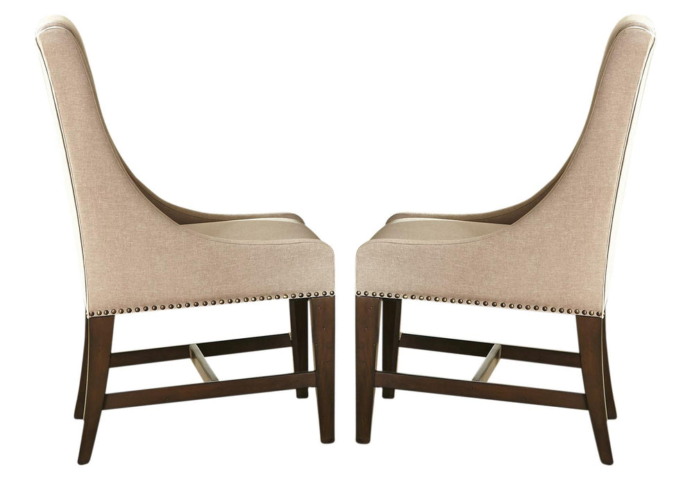 Liberty Furniture Armand Upholstered Side Chair in Antique Brownstone (Set of 2)