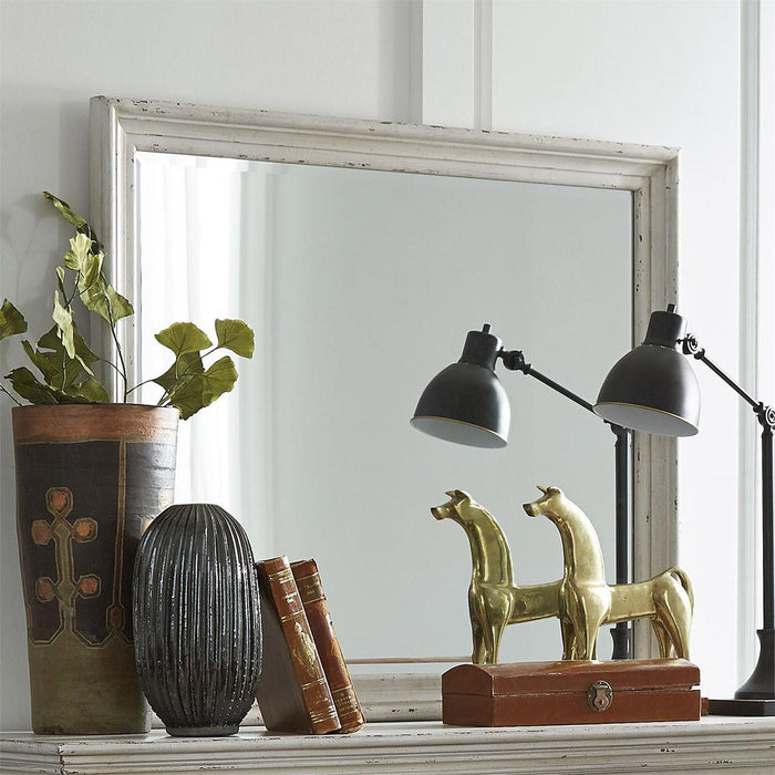 Liberty Furniture Big Valley Mirror in Whitestone