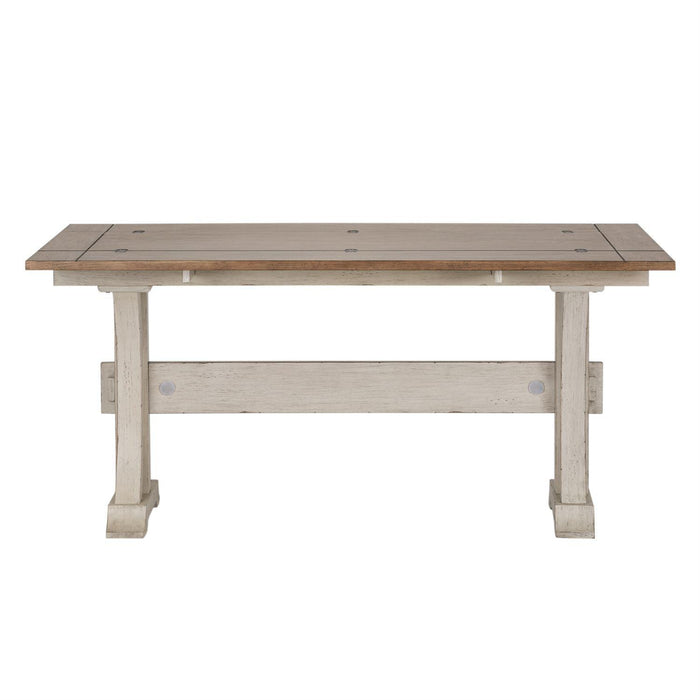Liberty Farmhouse Reimagined Flip Lid Sofa Table in Antique White