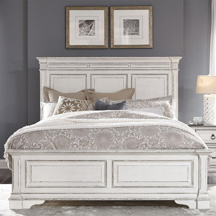 Liberty Furniture Abbey Park Queen Panel Bed in Antique White