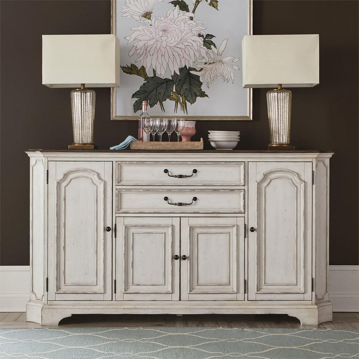 Liberty Furniture Abbey Road Hall Buffet in Porcelain White