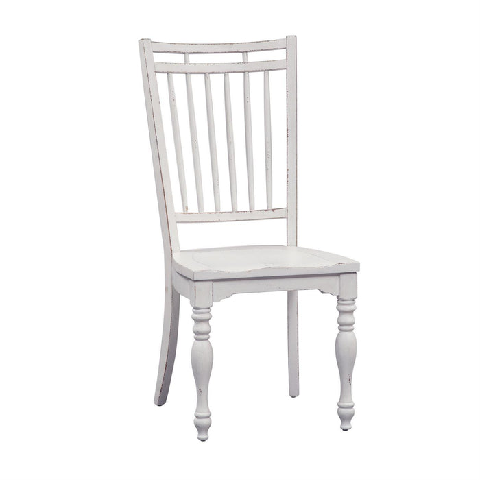 Liberty Furniture Magnolia Manor Spindle Back Side Chair (Set of 2) in Antique White