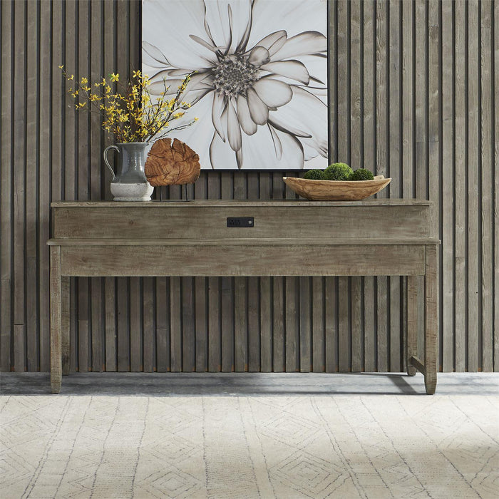 Liberty Parkland Falls Console Bar Table in Weathered Taupe