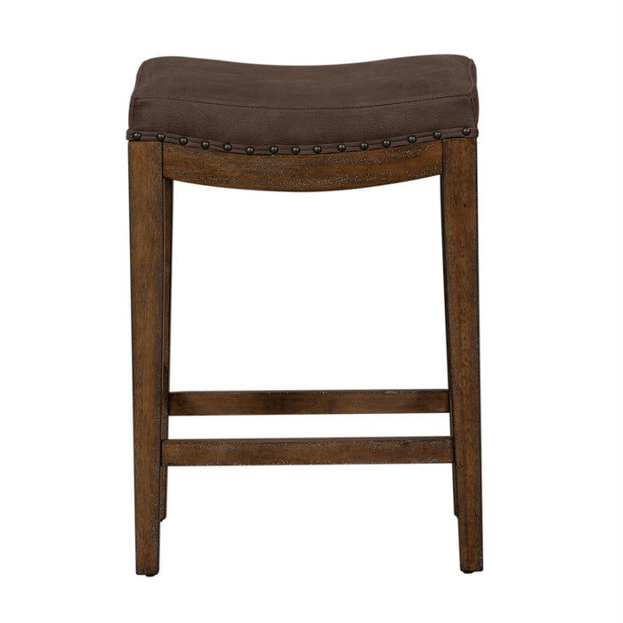 Liberty Aspen Skies Uph Barstool in Weathered Brown