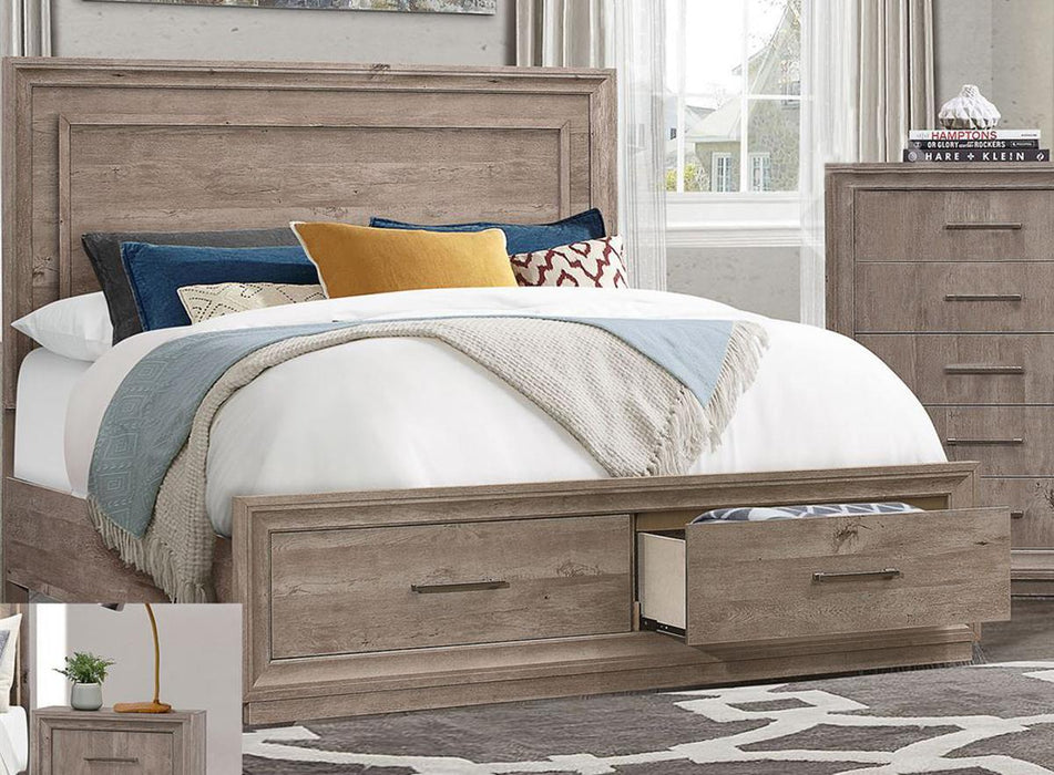Liberty Furniture Horizons King Panel Storage Bed in Graystone