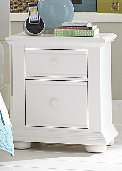 Liberty Furniture Summer House 2 Drawer Nightstand in Oyster White