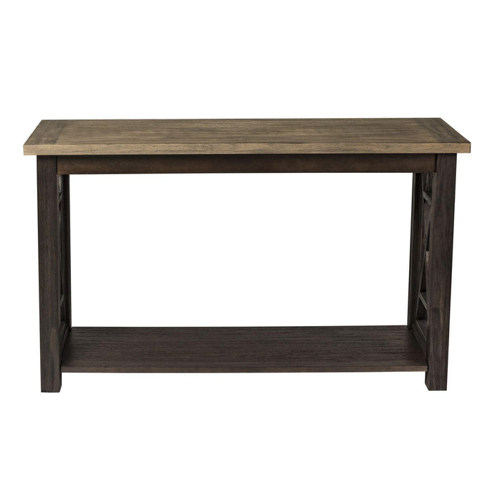 Liberty Heatherbrook Sofa Table in Charcoal and Ash