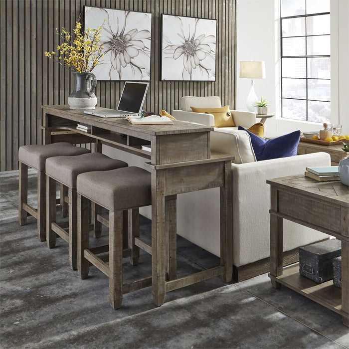 Liberty Parkland Falls Console Stool in Weathered Taupe