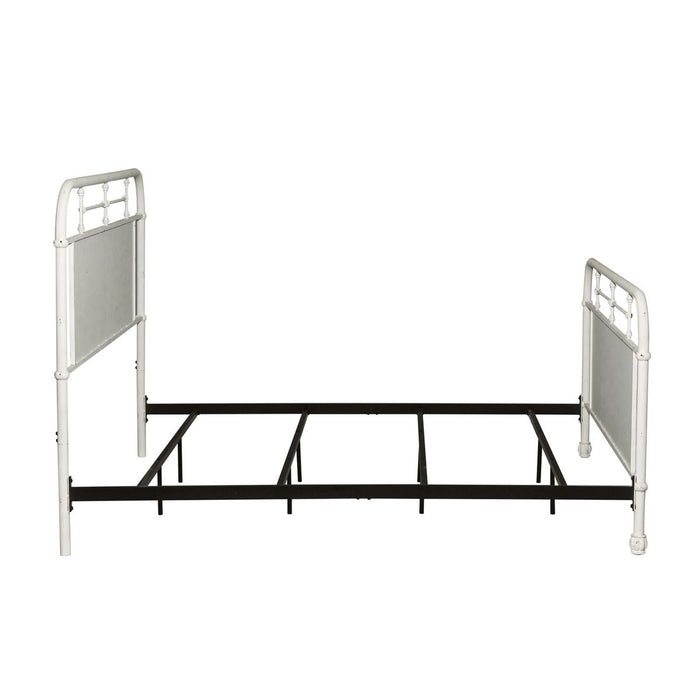 Liberty Furniture Vintage Series Queen Metal Bed in Antique White