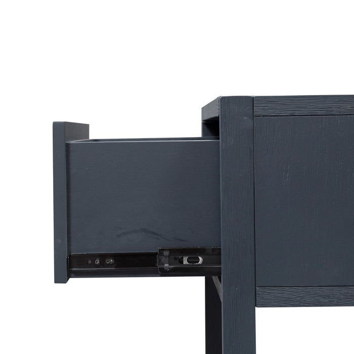 Liberty Furniture Midnight 1 Shelf Accent Table in Wire Brushed Denim