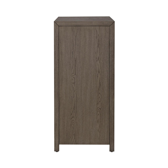 Liberty Furniture Chatfield Accent Console in Antique White with Tobacco Top EST SHIP TIME APPX 4 WEEKS