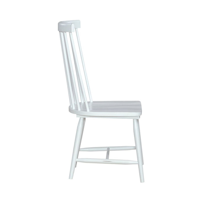 Liberty Furniture Capeside Cottage Spindle Back Side Chair (Set of 2) in Porcelain White