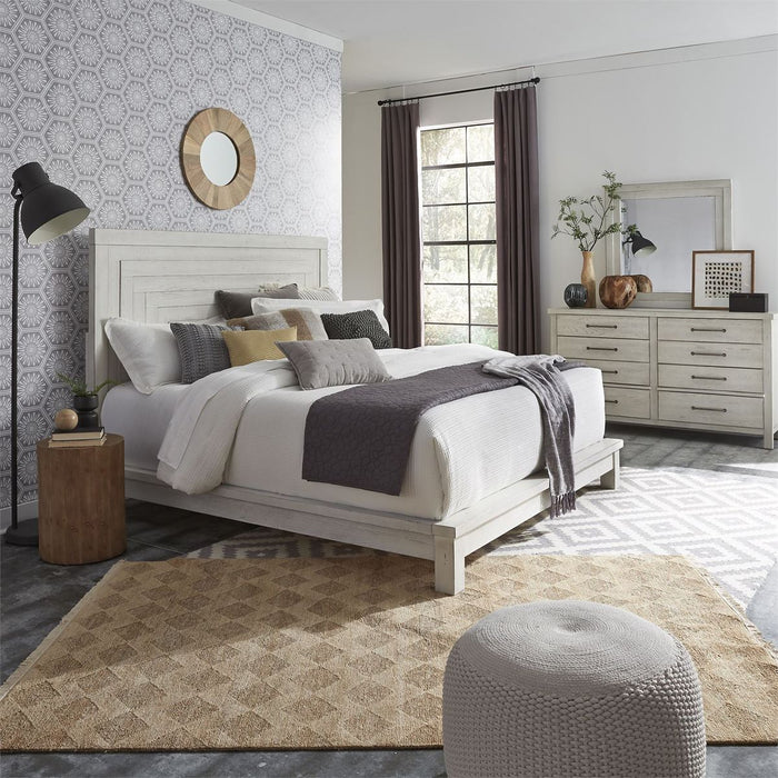 Liberty Modern Farmhouse Mirror in White
