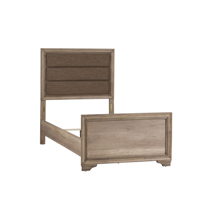 Liberty Furniture Sun Valley Twin Upholstered Bed in Sandstone