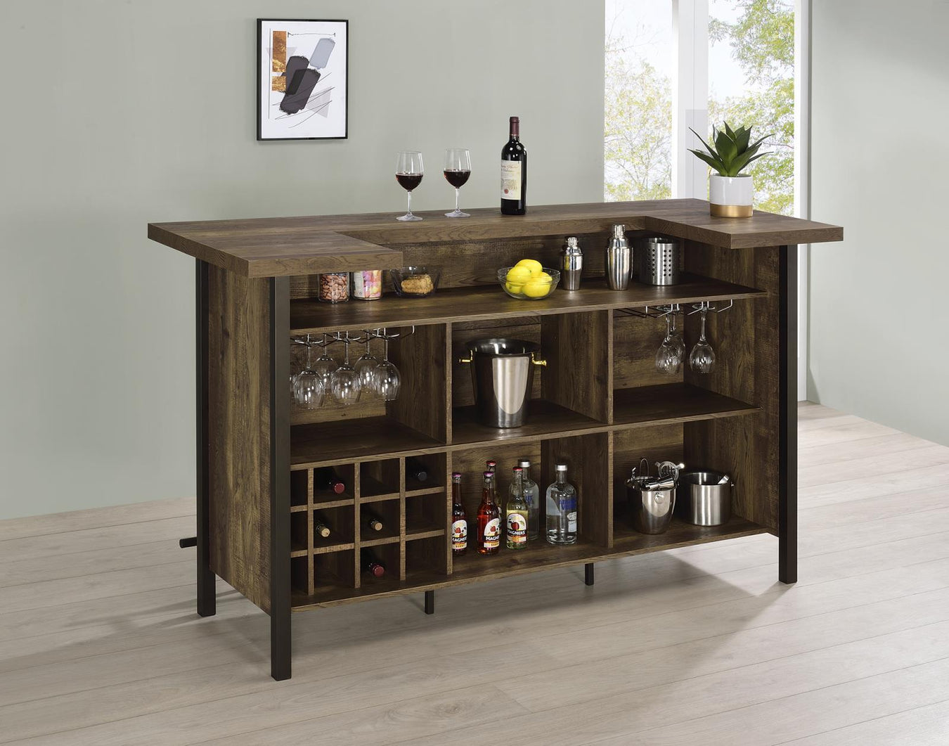 Rustic Oak/Bronze