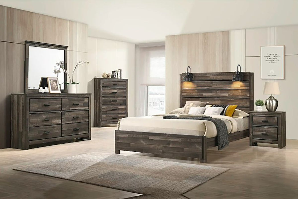Crown Mark Furniture Carter Dresser Mirror in Brown