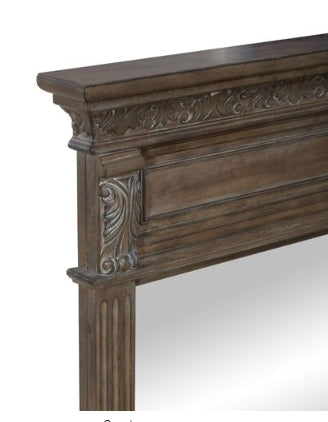 Liberty Furniture Carlisle Court Landscape Mirror in Chestnut with Dusty Wax