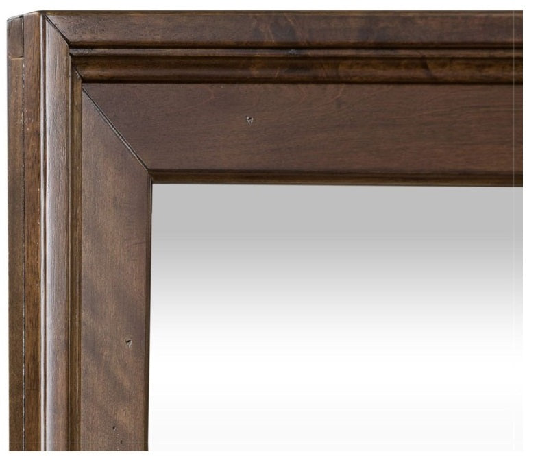 Liberty Furniture Saddlebrook Mirror in Tobacco Brown