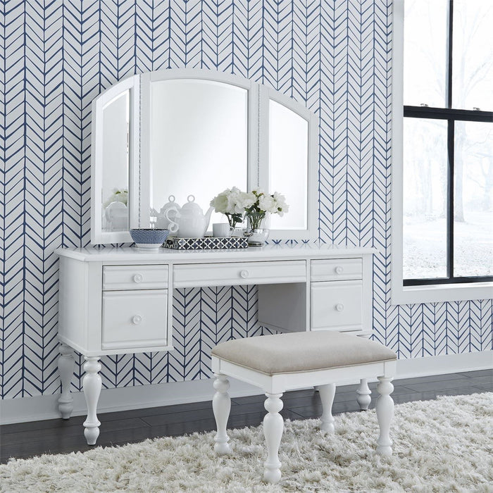 Liberty Furniture Summer House I Vanity Stool in Oyster White